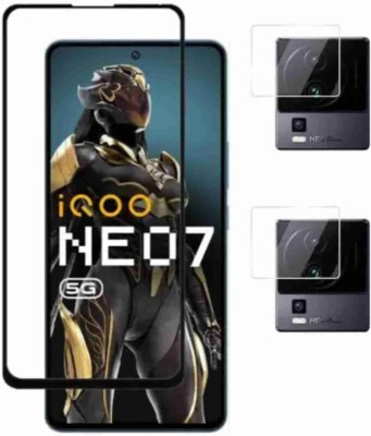 ICROMECK Tempered Glass Guard for IQOO NEO 7 PRO 1FRONT&2LENS(Pack of 3)