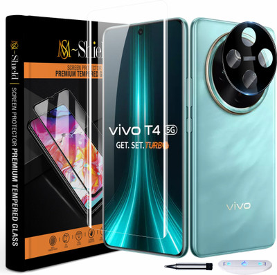 MS-Shield Tempered Glass Guard for vivo T4 5G, With Advanced HD+ Curved UV Gorilla Glass & Camera Lens Protector(Pack of 1)