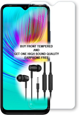 SOMTONE Tempered Glass Guard for Infinix Smart 4 Plus FRONT TEMPERED GLASS BUY AND GET ONE HIGH SOUND QUALITY EARPHONE FREE(Pack of 1)