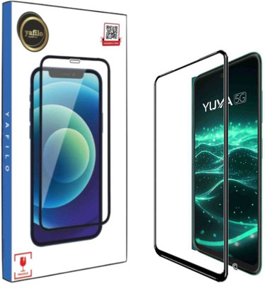 YAFILO Tempered Glass Guard for Lava Yuva 5G Star New Edge-to-Edge Full Screen Protector with Easy Self-Installation Kit(Pack of 1)