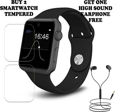 SOMTONE Tempered Glass Guard for Raysx Smartwatch BUY PACK 2 AND GET ONE EARPHONE FREE(Pack of 2)