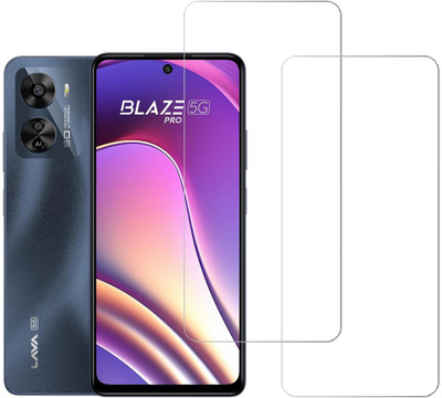 KARTRAY Tempered Glass Guard for Lava Blaze Pro 5G(Pack of 2)