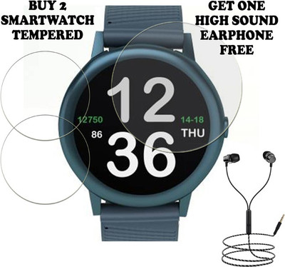 SOMTONE Tempered Glass Guard for KNOTYY OFIT 2 SMART WATCH BUY PACK 2 AND GET ONE EARPHONE FREE(Pack of 2)
