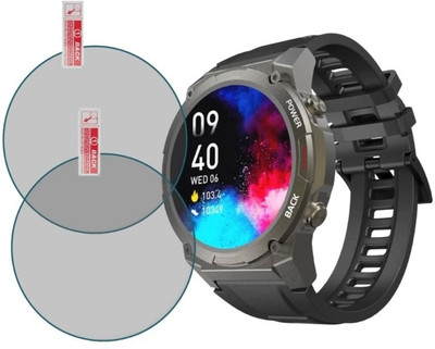 KHWABEEDA Tempered Glass Guard for CIBERER BEYOND 3 1.43 AMODED WATERPROOF BT CALLING SMART WATCH (PACK OF 2)(Pack of 2)