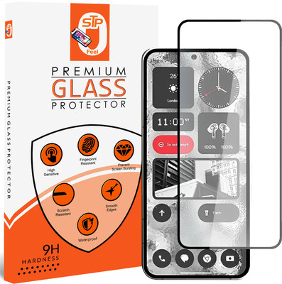 STP FEEL Tempered Glass Guard for Nothing Phone 2A Advanced Black Border Screen Protector Guard With Installation Kit(Pack of 1)
