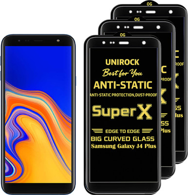 Unirock Tempered Glass Guard for Samsung Galaxy J4 Plus(Pack of 3)
