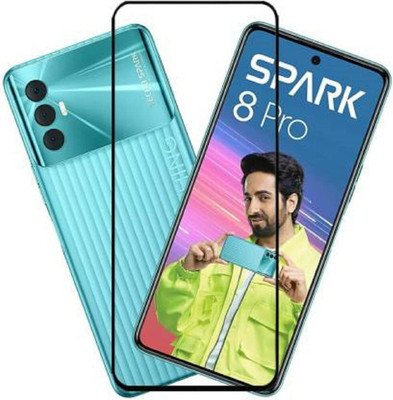 NIMMIKA ENTERPRISES Edge To Edge Tempered Glass for Tecno Spark 8 Pro D+ Tempered Glass(Pack of 1)