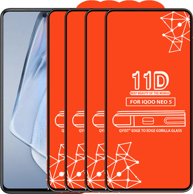 Qyist Edge To Edge Tempered Glass for Iqoo Neo 5(Pack of 4)