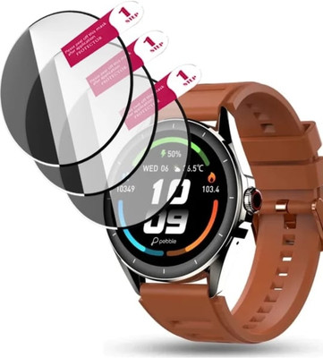 ZIDZEE Tempered Glass Guard for PEBBLE COSMOS VALOR WATCH TEMPERED GLASS(PACK OF 3)(Pack of 3)