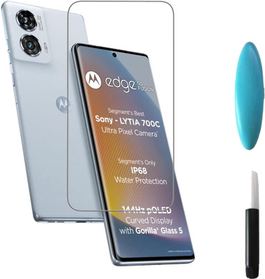 BRENZZ Tempered Glass Guard for Motorola Edge 50 Fusion 5G, Moto Edge 50 Fusion, (UV)(Pack of 1)