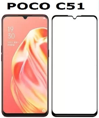 AKSHUD Tempered Glass Guard for POCO C51, Poco C51(Pack of 1)