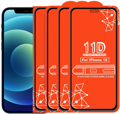 Systek Tempered Glass Guard for Apple iPhone 12(Pack of 4)
