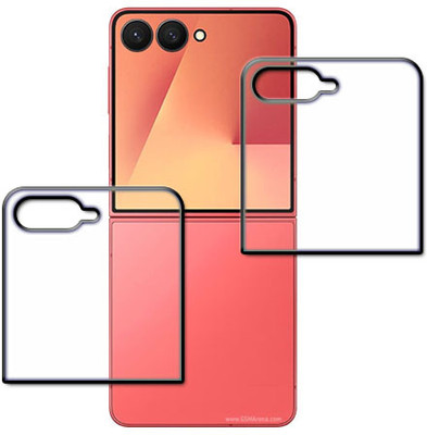 tombik Tempered Glass Guard for 21se-Samsung Galaxy Z Flip7-front short p-2(Pack of 2)