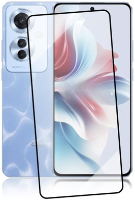 Microsion Tempered Glass Guard for OPPO RENO 11F 5G - Hardness Protector Materials - Anti Fingerprint Tempered Glass - Super Gorilla Optical Clarity (Black)(Pack of 1)