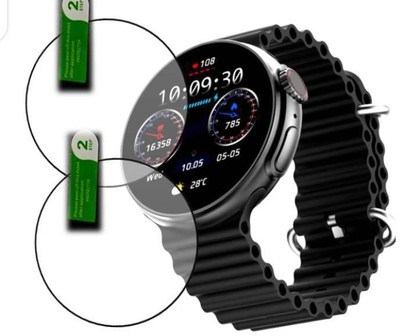 AHWAVEEDA Tempered Glass Guard for FIRE - BOLTT CYCLONE PRO 1.43 SMART WATCH TEMPERED GLASS (PACK OF 2)(Pack of 2)
