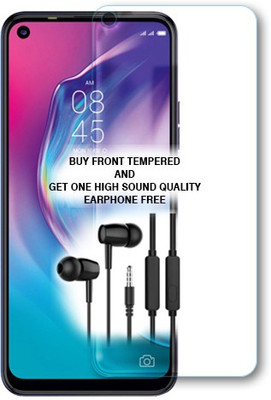 ARBAN Tempered Glass Guard for Tecno Camon 15 FRONT TEMPERED GLASS BUY AND GET ONE HIGH SOUND QUALITY EARPHONE FREE(Pack of 1)