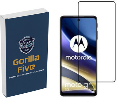 GORILLA FIVE Tempered Glass Guard for MOTOROLA G51 5G, Moto G51-5G(Pack of 1)