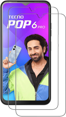SNMART Tempered Glass Guard for Tecno Pop 6 Pro(Pack of 2)