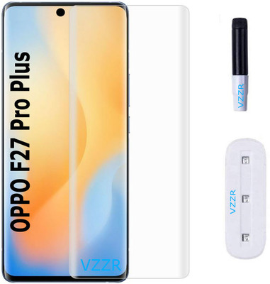 VZZR Tempered Glass Guard for OPPO F27 Pro Plus, OPPO F27 Pro Plus 5G - Advanced Borderless UV Tempered Glass with Easy Installation Kit(Pack of 1)