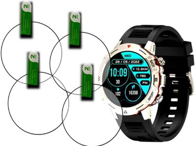 DOWRVIN Tempered Glass Guard for FIRE - BOLTT GRANADE SMART WATCH TEMPERED GLASS (PACK OF 4)(Pack of 4)