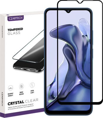 CZARTECH Tempered Glass Guard for REDMI 12C, 10, 10C, 10 Power, Poco C40, Poco C55(Pack of 1)