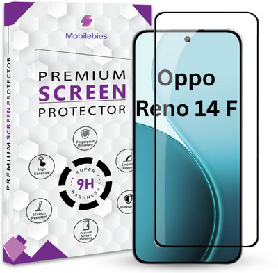 Mobilebies Tempered Glass Guard for Oppo Reno 14 F 5G Premium Screen Protector Guard with Easy Installation Kit(Pack of 1)