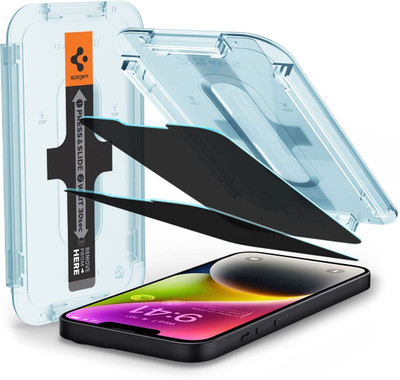 Spigen Tempered Glass Guard for Apple iPhone 14/ iPhone 13 Pro/ iPhone 13/ iPhone 16e(Pack of 2)