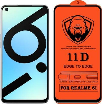 FlipSmartGuard Edge To Edge Tempered Glass for Realme 6I(Pack of 1)