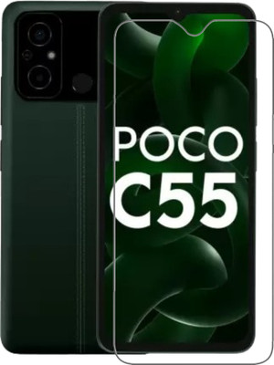 DSCASE Tempered Glass Guard for POCO C55(Pack of 1)