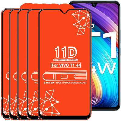 Systek Tempered Glass Guard for Vivo T1 44W(Pack of 5)