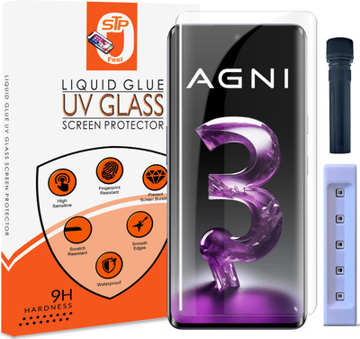 STP FEEL Tempered Glass Guard for Lava Agni 3 5G Advanced UV Screen Protector Guard with Installation Kit(Pack of 1)