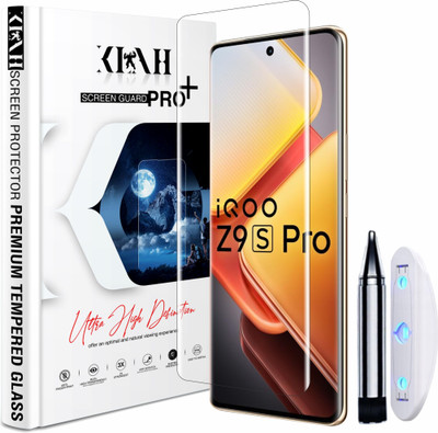 KLAH Tempered Glass Guard for iQOO Z9s Pro 5G, Advanced HD+ Curved UV Gorilla Glass(Pack of 1)