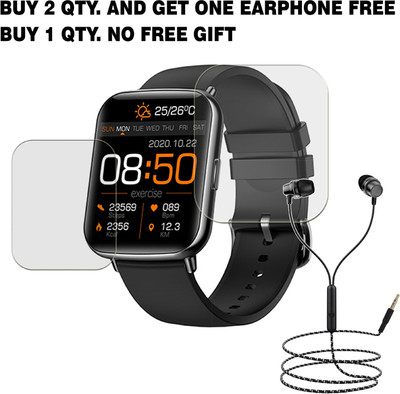 SOMTONE Tempered Glass Guard for SENBONO X27 SMART WATCH BUY 2 QTY AND GET ONE EARPHONE FREE(Pack of 1)