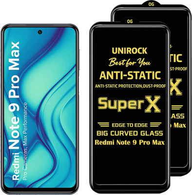 Unirock Tempered Glass Guard for Redmi Note 9 Pro Max(Pack of 3)