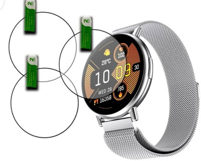 DOWRVIN Tempered Glass Guard for FIRE - BOLTT DESTINY SMART WATCH TEMPERED GLASS (PACK OF 3)(Pack of 3)