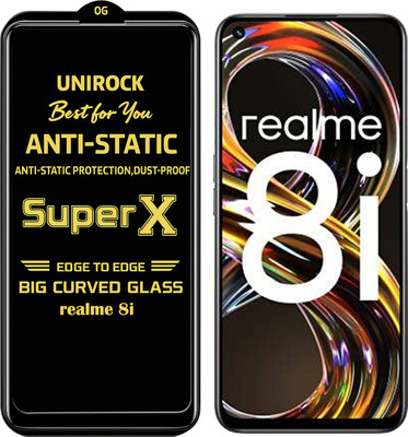 Unirock Tempered Glass Guard for realme 8i(Pack of 1)