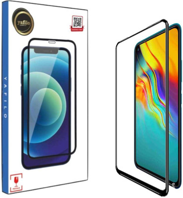 YAFILO Tempered Glass Guard for Infinix Hot 9 Edge-to-Edge Full Screen Protector with Easy Self-Installation Kit(Pack of 1)