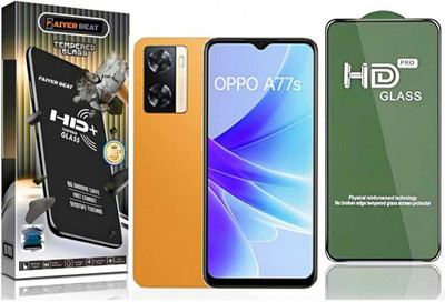 FAIYER BEAT Tempered Glass Guard for Premium high definition Tempered Glass For OPPO A77S (high definition finish,Pack Of 1) Advanced gaming high definition Full Screen Coverage Screen Protector for OPPO A77S(Pack of 1)