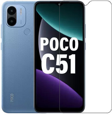 VIGHNAD Tempered Glass Guard for POCO C51, Poco C51(Pack of 1)