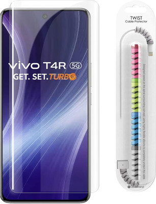 GORILLA FIVE Edge To Edge Tempered Glass for Vivo T4R 5G ( Primium Quality Uv Temper Glass & 1 Cable Protector )(Pack of 1)