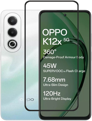 DSCASE Edge To Edge Tempered Glass for OPPO K12x 5G, Oppo K12x 5G, OPPO K12x(Pack of 1)
