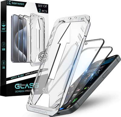 KARWAN Tempered Glass Guard for Apple iPhone 15 Pro Max(Pack of 1)