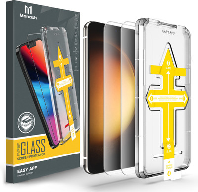Monash Tempered Glass Guard for Samsung S23 Plus with Easy Auto-Align Install Kit(Pack of 1)