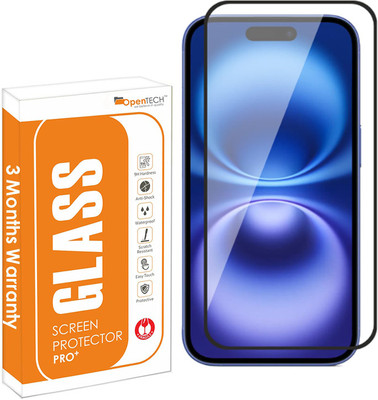 OpenTech Tempered Glass Guard for Apple iPhone 16 Plus with Edge to Edge Coverage and Easy Installation kit with 3 Months warranty(Pack of 1)