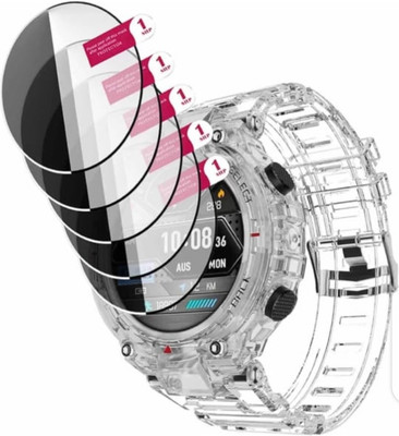 DOWRVIN Tempered Glass Guard for BOAT WAVE FORCE 3 (R) SMART WATCH TEMPERED GLASS (PACK OF 5)(Pack of 5)