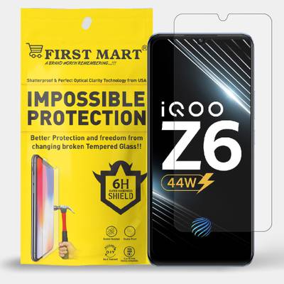 FIRST MART Tempered Glass Guard for iQOO Z6 44W, Vivo iQOO Z6 44W, iQOO Z6 Pro 5G, Vivo iQOO Z6 Pro, Z6 Pro 5G, Vivo T1 44W