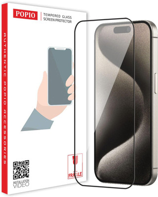 Popio Tempered Glass Guard for Apple iPhone 15 Pro(Pack of 1)