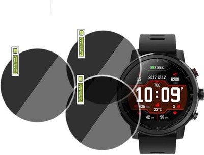 AHWAVEEDA Tempered Glass Guard for HUAMI AMAZFIT STRATOS WATCH TEMPERED GLASS(PACK OF 3)(Pack of 3)