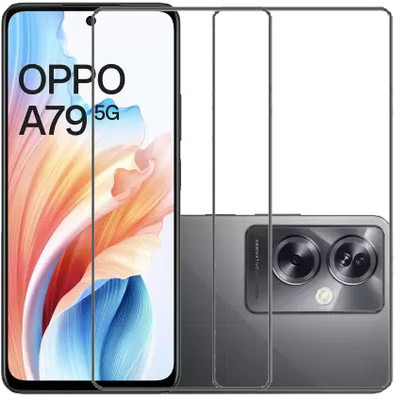 KMPERED Tempered Glass Guard for Oppo A79 5G(Pack of 2)