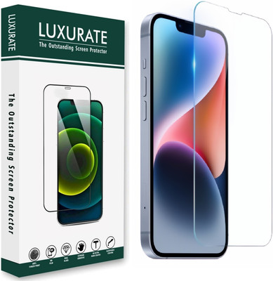 LUXURATE Tempered Glass Guard for Apple iPhone 16e, Apple iPhone 14, Apple iPhone 13 Pro, Apple iPhone 13, Gorilla Screen Protector with Easy Installation Kit(Pack of 1)